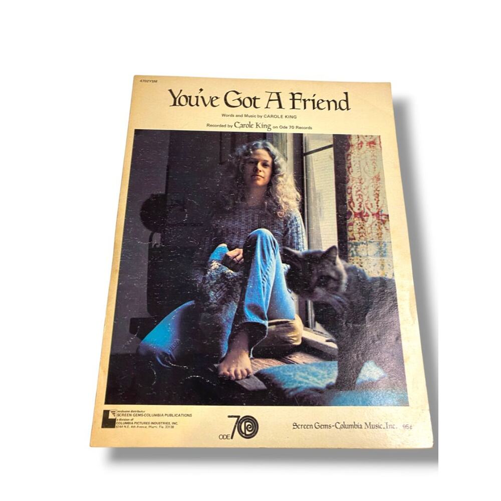 1971 You've Got a Friend Sheet Music Carole King Screen-Gems Columbia